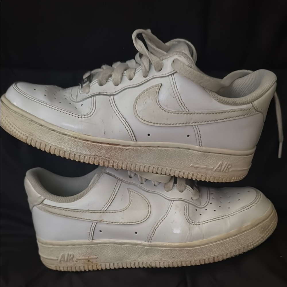 Nike Air Force 1 White Leather Sneakers